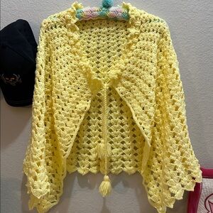Yellow Crochet Shawl